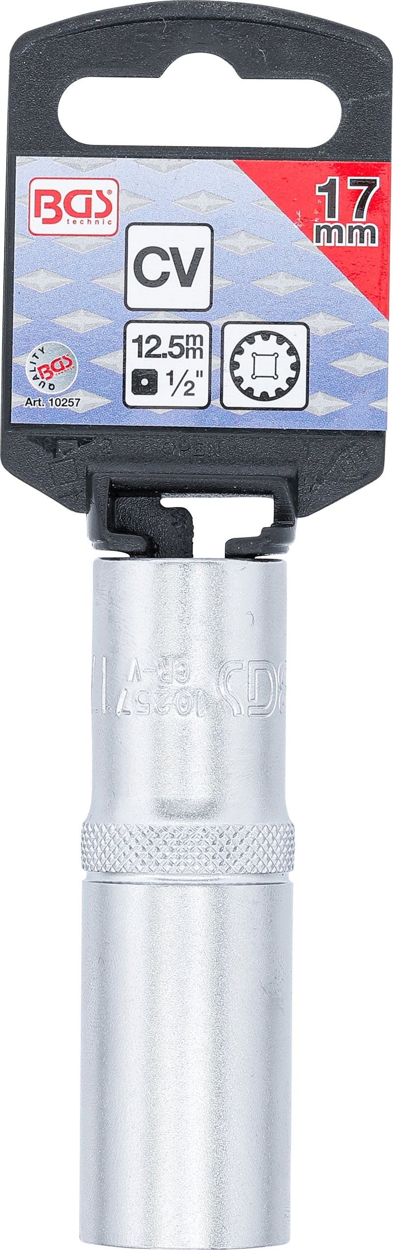 Hylsa Gear Lock, djup | 12,5 mm (1/2") | 17 mm