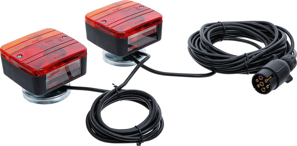 Släpvagnslampor med magnethållare | 2 delar