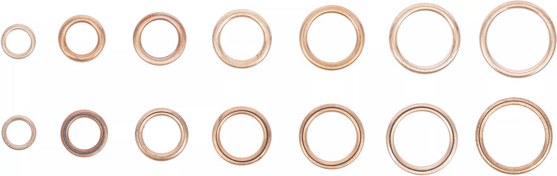 O-Ring sortiment | Koppar | Ø 6 - 20 mm | 95 delar