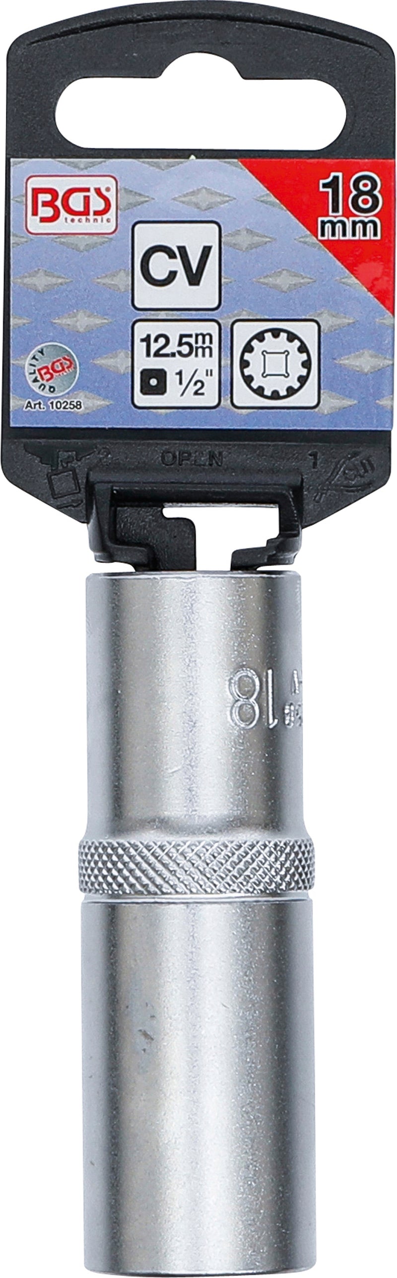 Hylsa Gear Lock, djup | 12,5 mm (1/2") | 18 mm