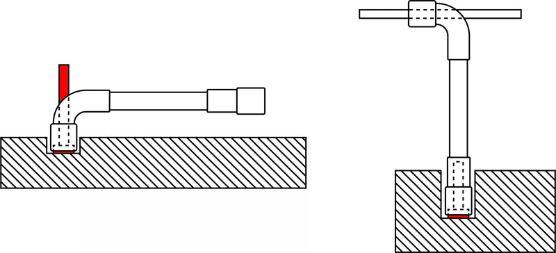 Vinklad hylsnyckel-sats | 8 - 19 mm | 12 delar