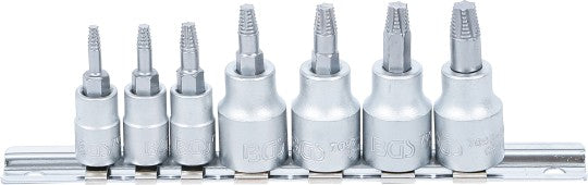 Skruvutdragare-sats | 6,3 mm (1/4") / 10 mm (3/8") | för defekt T-Profil (för Torx) | T10 - T40 | 7 delar