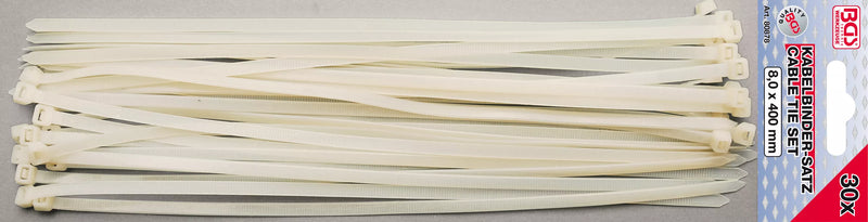 Buntband-sortiment | vit | 8,0 x 400 mm | 30 delar