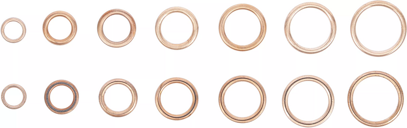 Sortiment av O-ringar | Kupfer | Ø 6 - 20 mm | 95 delar